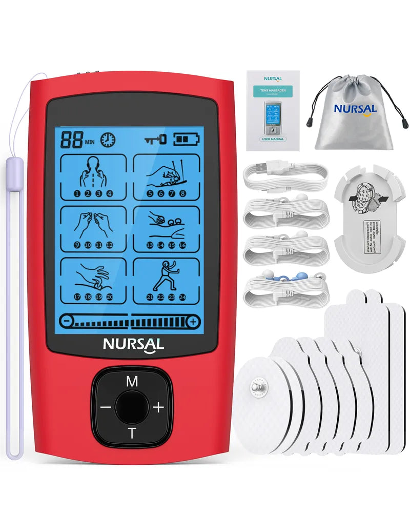 TENS Unit Muscle Stimulator – 24 Modes Rechargeable Pain Relief Device