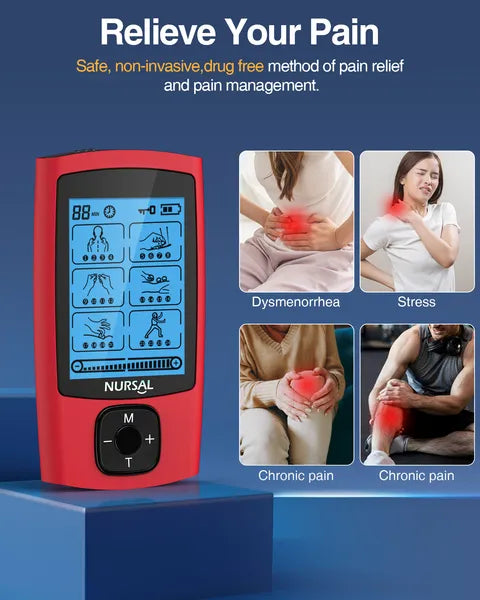TENS Unit Muscle Stimulator – 24 Modes Rechargeable Pain Relief Device